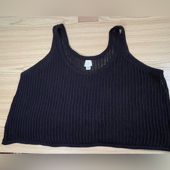 A New Day mesh cotton tank top. Women‎ XXL BLACK - Picture 6 of 7